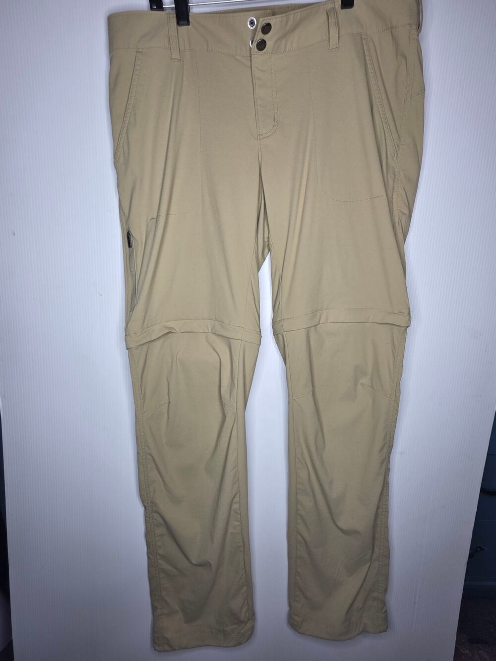 Columbia Women's Size 14 Long Tan Omni-Shield Convertible Hiking Pants Gorpcore